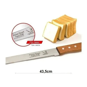 Pack 2 Cuchillos De Sierra Cuchillo De Torta Cuchillo De Pan Gris Y Marron Gris Marron
