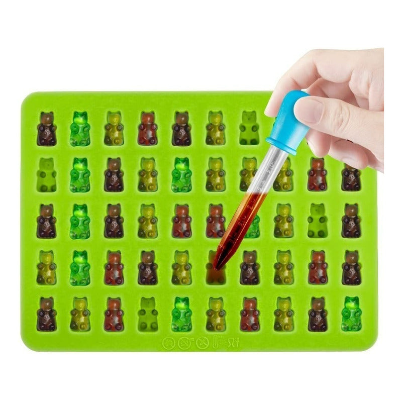 Pack X2 Molde De Silicona Ositos Moldes Silicona 50 Osito