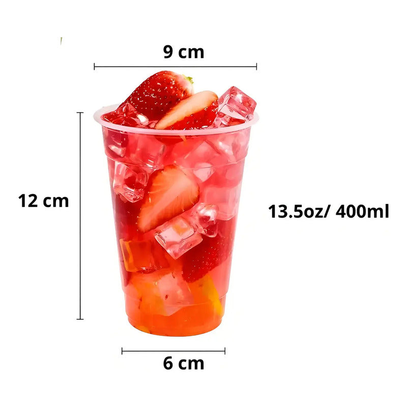 50 Vasos Plasticos Desechables Vasos Para Bebidas 13oz 400ml Vasos Plásticos Para Fiestas Vasos Desechables Vaso Para Bebidas Frías Para Servir Catering Eventos Pasteleriuscl Trasparente