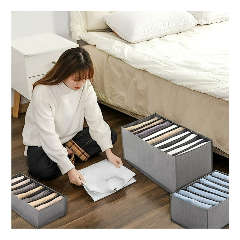 Organizador De Pantalones Caja Organizadora Closet Interior - Gris-191