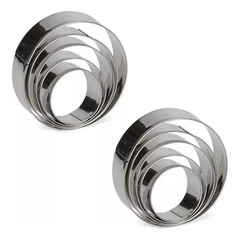 Pack X2 5 Moldes Galletas Circulo Molde De Galleta 26351