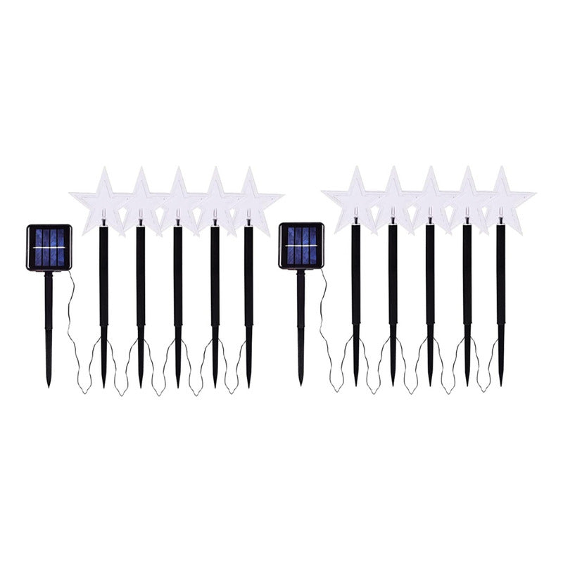 10 Guirnalda Solar Guirnaldassolares Lampara Jardin Estrella Amarillo
