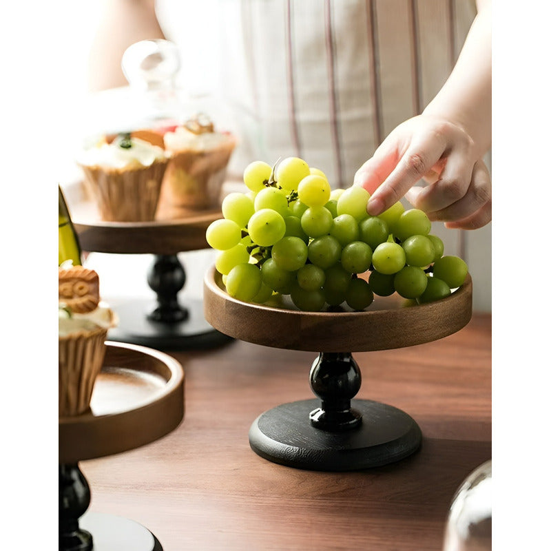 Porta Cupcake Base De Torta Base Para Cupcakes Soporte 18cm Negro