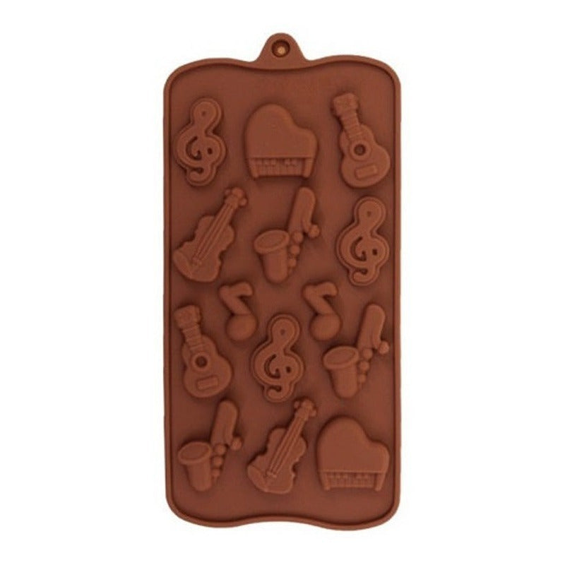 Pack X2 Moldes De Chocolate Moldes De Silicona Instrumentos Marrón