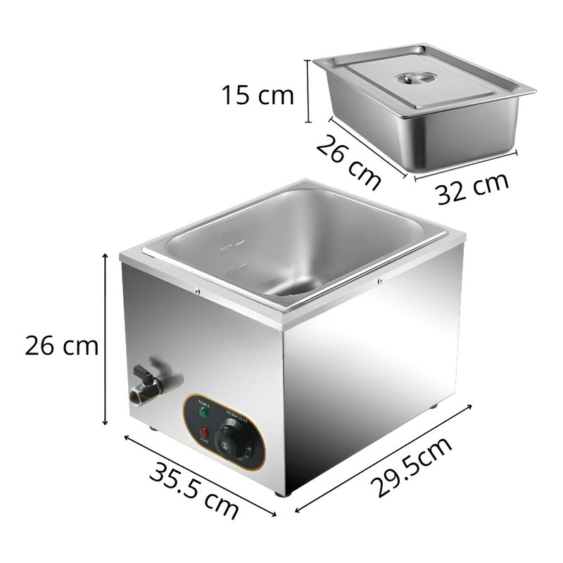 Chafer Bufetera Baño Maria Electrico Chafing Buffet Vapor 6l Chafer 1 Deposito