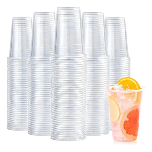 100 Vaso Desechable Plastico Vaso 13oz Vasos Plasticos 400ml Desechables Vasos Para Bebidas Juego De Vasos Descartables Vasos Grande Vasos Plásticos Pasteleriuscl Trasparente