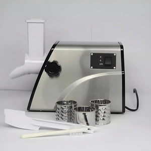Rallador De Queso Eléctrico Giratorio Pasteleriuscl Con 3 Cuchillas De Acero Inoxidable Gris / Rallador De Queso 300w