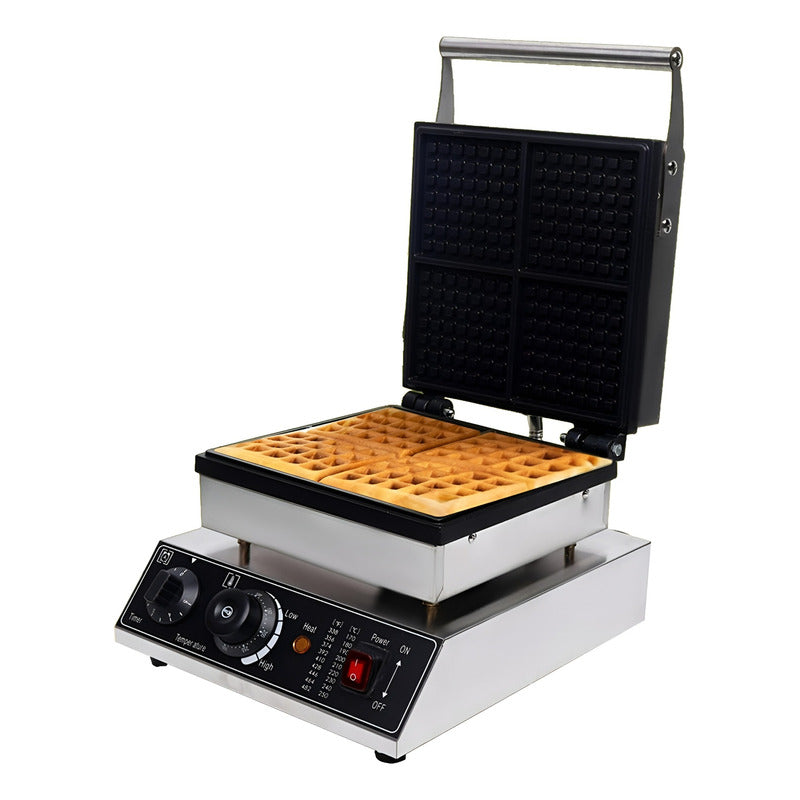 Wafflera Maquina De Waffles Waflera Industrial Wafleras 4cav Plateado