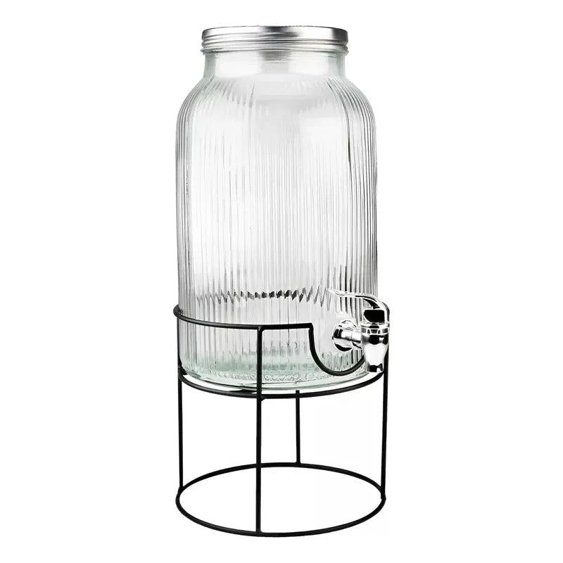 Jarros De Vidrio Dispensador De Bebidas Con Atril Jarro 5.5l Jarra Jugo Dispensadores De Bebidas Dispensador De Jugos Con Atril Dispensador Sobremesa Portatil Cocina Pasteleiuscl