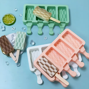Pack X2 Moldes De Silicona Reposteria Molde Helados Paletas