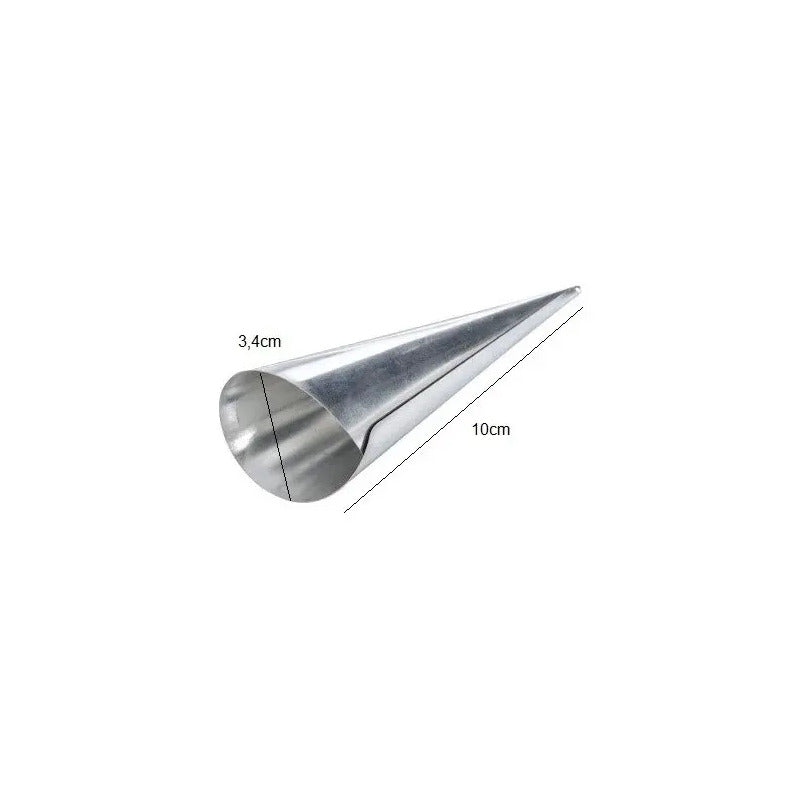 Pack X30 Cono Molde Para Cannoli Cachito Croissant Pan Danes Gris Claro