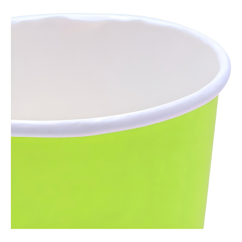 Pack X10 Vasos Desechables Vasos De Cumpleaños Verde 250ml Verde Manzana 1651