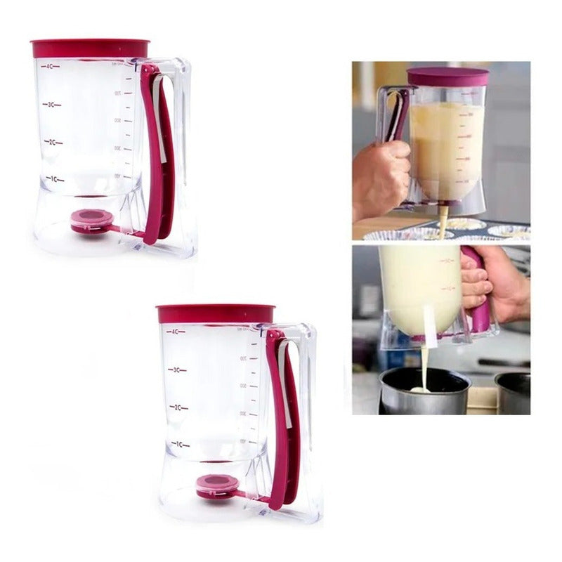 Pack X2 Dispensador De Masa Dispensador Masa Torta Queque  X2 Morado