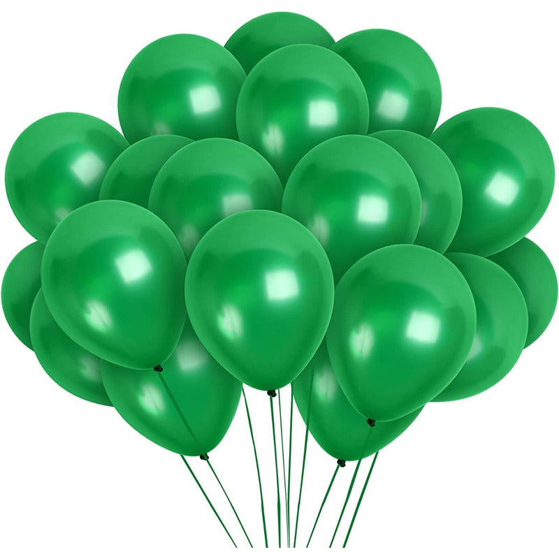 Pack X25 Set De Cumpleaños Globos Cumpleaños Globos Verde