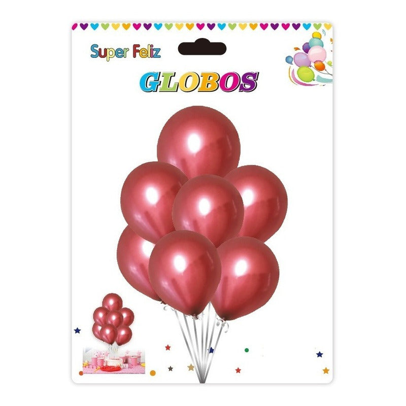 Pack 25 Set De Cumpleaños Globos Cumpleaños Globos Vinotinto Vinotinto 100945