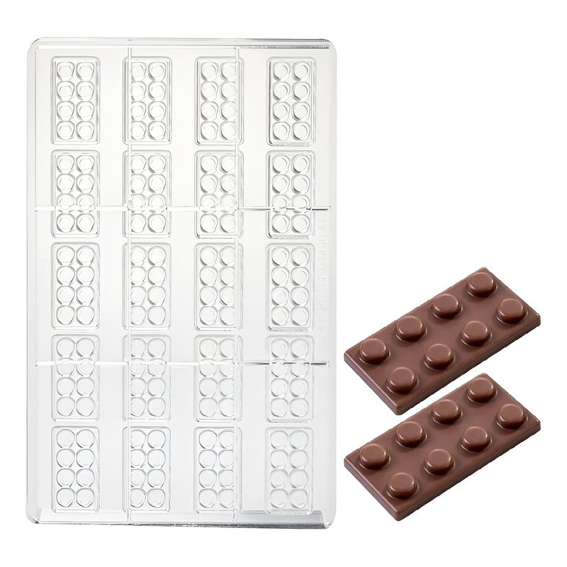 Molde Para Chocolate Moldes Policarbonato Moldes Lego 20 Cav Transparente / Molde Policarbonato Lego 20 Cav