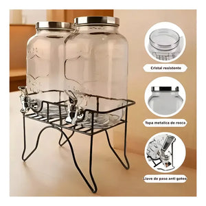 Dispensadores De Jugo Con Atril Dispensador De Bebidas 5l Jarra Jugo Dispensadores De Bebidas Dispensador De Jugos Con Atril Dispensador Sobremesa Portatil Cocina Pasteleriuscl Negro