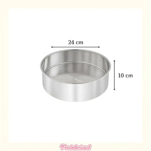 Molde Desmontable Aluminio Gris 24cm Para Torta Queque Tarta Molde Redondo De Aluminio Fondo Desmontable Moldes Redondos De Aluminio Para Queques Utensilios De Reposteria Para Tortas Pasteleriuscl