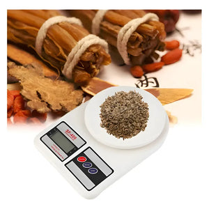 Balanza Pesa Digital Para Alimentos Cocina Chef Comercio Capacidad Máxima 10 Kg Color Blanco