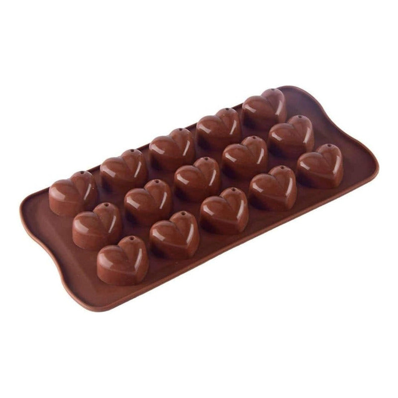 Moldes Para Chocolates Moldes Chocolates Corazon Silicona Marrón
