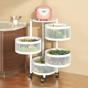 Organizador De Verduras Carrito Organizador Blanco 4 Niveles