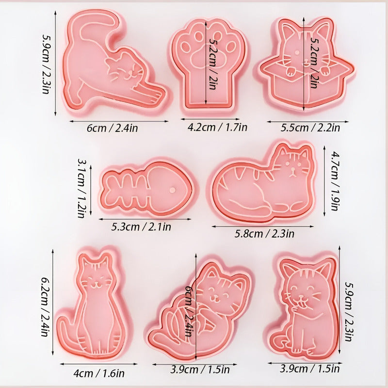Molde Galletas Cortador De Galletas Moldes De Galleta Gatos Rosa