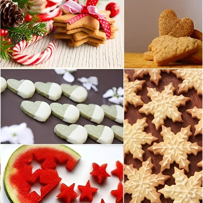10 Cortadores De Galletas Navidad Cortador Galletas Navidad Gris