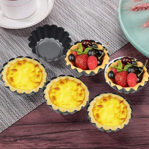 Pack 12 Molde Mini Tartaleta Tarta Moldes Para Reposteria  Gris Oscuro 8275
