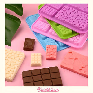 X2 Moldes De Chocolate Moldes Barra De Chocolate Silicona B9 Bordó