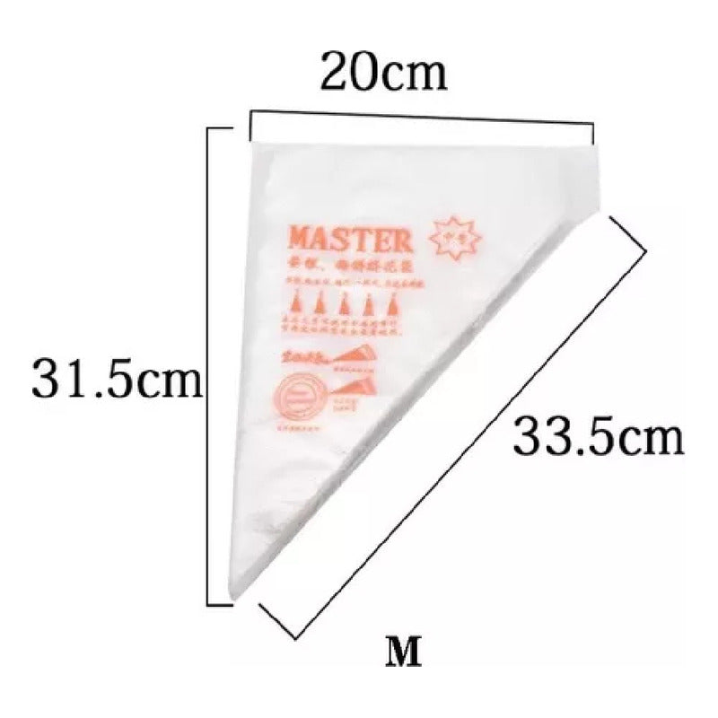 Pack300 Mangas Desechables Pasteleras Manga Desechable S,m,l Transparente