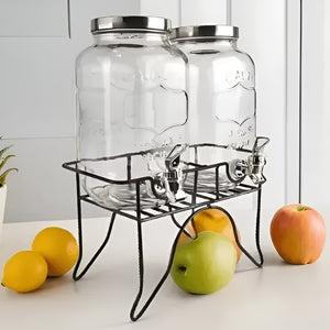 Jarros Dispensador De Bebida Doble Dispensador De Jugos 3.5l