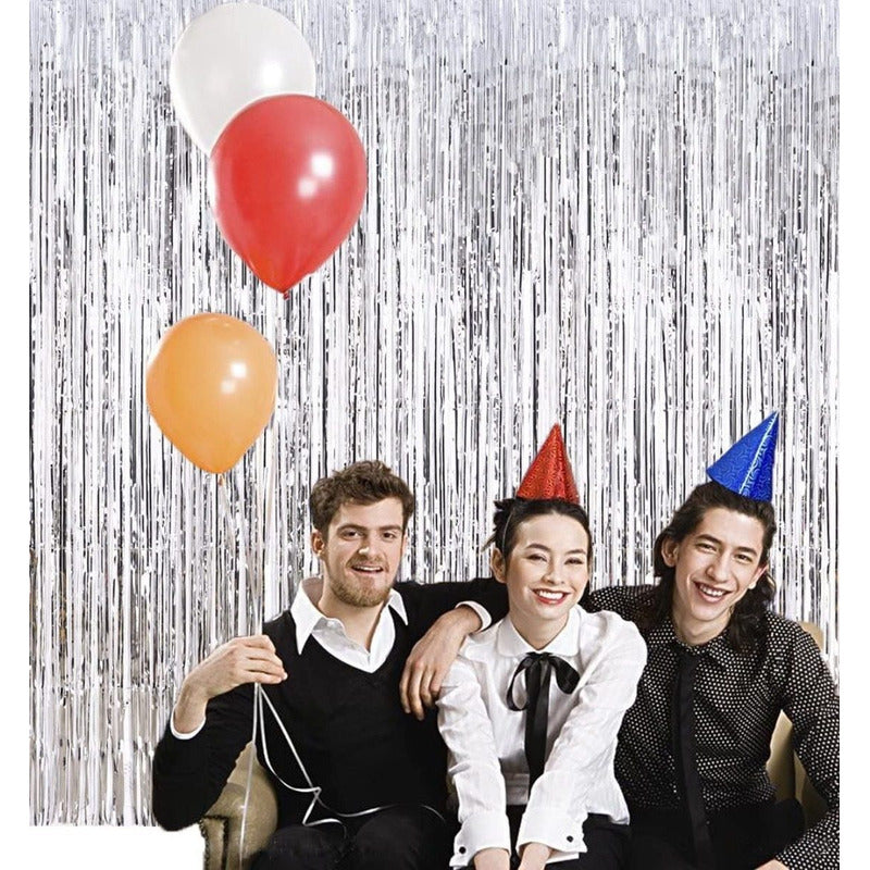 Cortina Guirnaldas Cumpleaños Guirnalda Cumpleaños Plata 2m Rectangular Plateado 101070