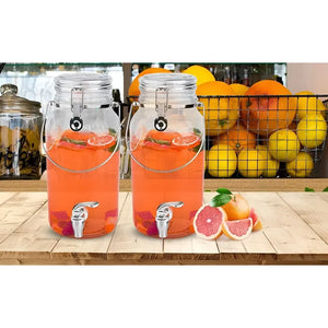 Dispensador De Bebidas Jarro De Vidrio Para Jugos Jarra 3.8l Dispensador Portátil Con Grifo Dispensador De Barril... Transparentes