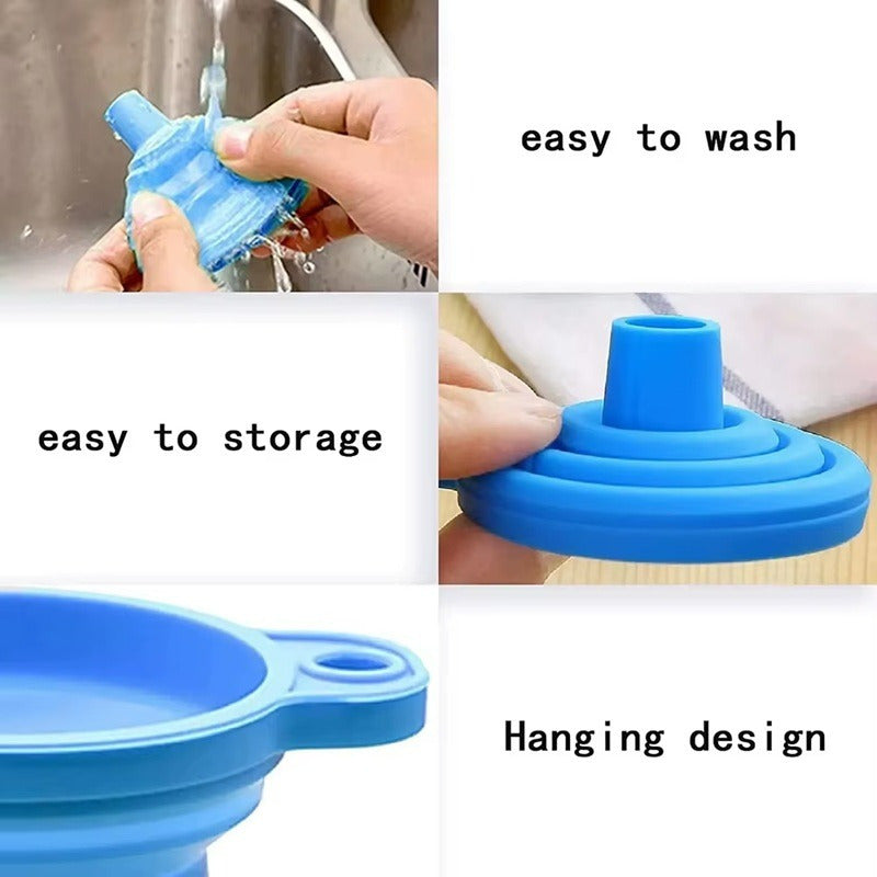 Embudo Plastico Embudo De Silicona Plegable Embudo Multiuso