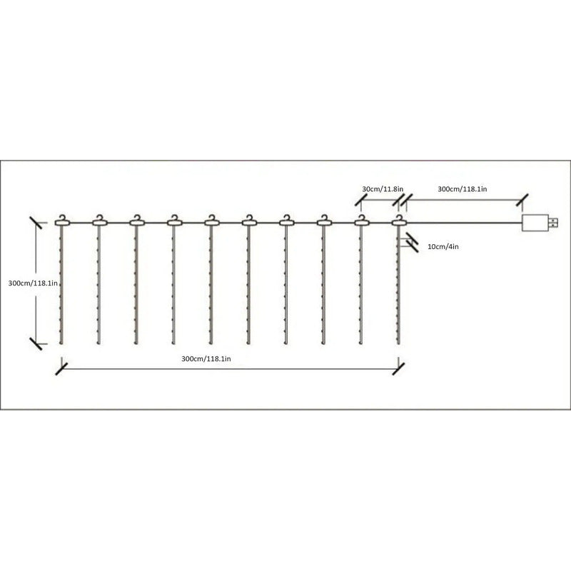 Cortina De Luces Luces Decorativas Guirnaldas Led Cortinaled