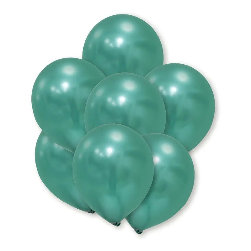 25 Set De Cumpleaños Globos Cumpleaños Globo Metalizado 0015 Verde Metalico 0015