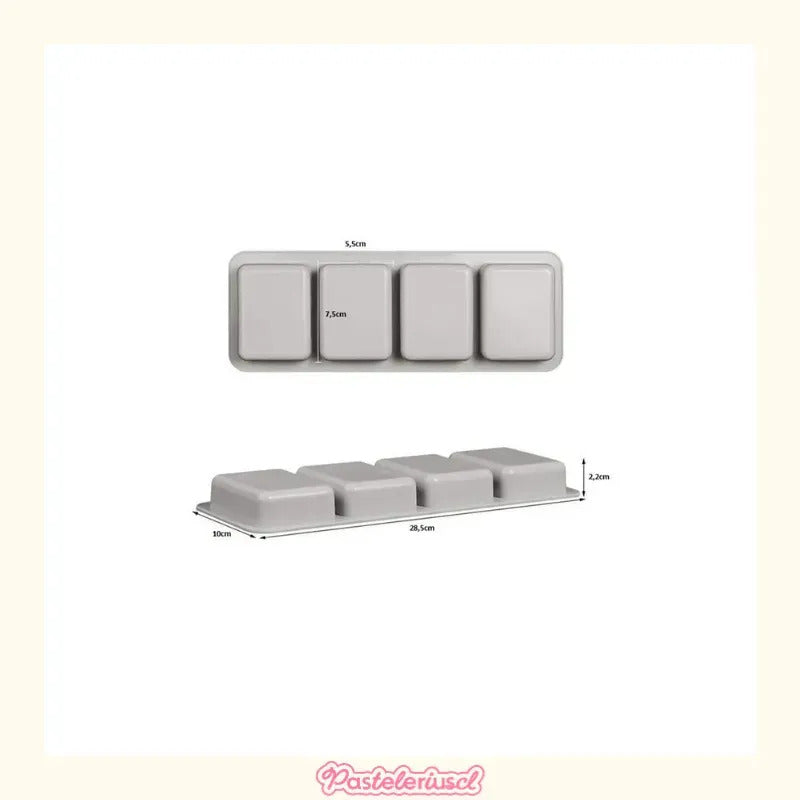 Moldes Silicona Molde De Silicona De Jabon Molde Jabon 4cavi Moldes De Silicona Loción De Bombas De Baño Para Hacer Jabón Moldes De Silicona Jabon Silicona Molde De Jabon Cuadrado Pasteleriuscl Gris