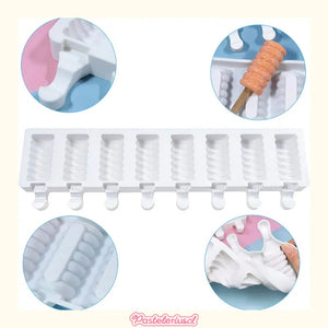 2 Molde Helados Molde Helado Silicona Moldes Paletas Espiral Molde Helado Molde Paleta Helado Molde Silicona Molde Silicona Helado Moldes Para Helados Molde Silicona Reposteria Pasteleriuscl Blanco