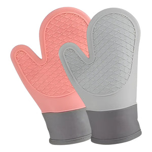 Pack X2 Guantes Silicona Para Horno Toma Olla Guante Cocina  Multicolor Guantes Silicona 27cm