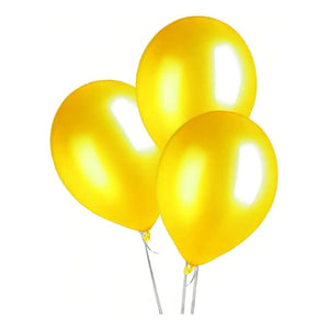 Pack 25 Set De Cumpleaños Globos Cumpleaños Globo Metalizado Color Amarillo 100944