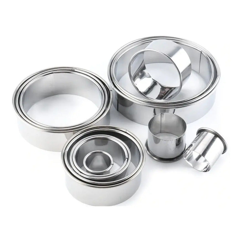 14 Moldes Galletas Circulo Molde De Galleta Cortador Cortador Galleta Molde Galleta Cortador De Galletas Insumos... Plateado