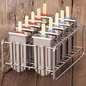 Molde Helados Moldes Reposteria Molde Helado Paletas 10cav Moldes Helados Utensilios Reposteria Moldes De Acero... Plateado