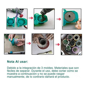 X2 Moldes De Silicona Maceta Molde Para Yeso Molde Para Vela