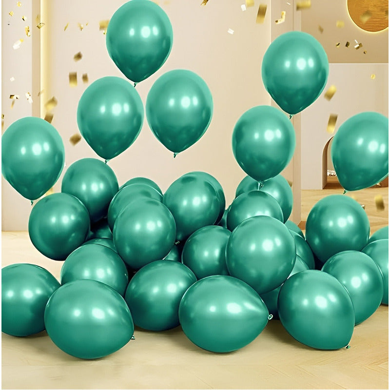25 Set De Cumpleaños Globos Cumpleaños Globo Metalizado 0015 Verde Metalico 0015