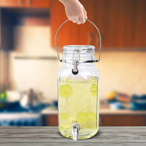 Dispensador De Bebidas Jarro De Vidrio Para Jugos Jarra 3.8l Dispensador Portátil Con Grifo Dispensador De Barril... Transparentes