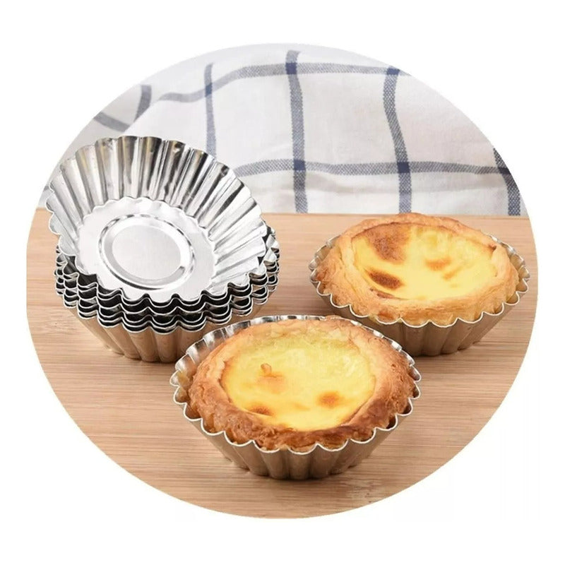 Pack 12 Molde Mini Tartaleta Tarta Moldes Para Reposteria