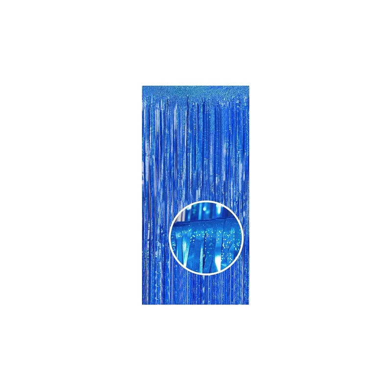 Guirnaldas Decorativas Guirnalda Cortina Metálica Cortina 2m Azul Oscuro 2metros