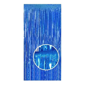 Guirnaldas Decorativas Guirnalda Cortina Metálica Cortina 2m Azul Oscuro 101073 2metros