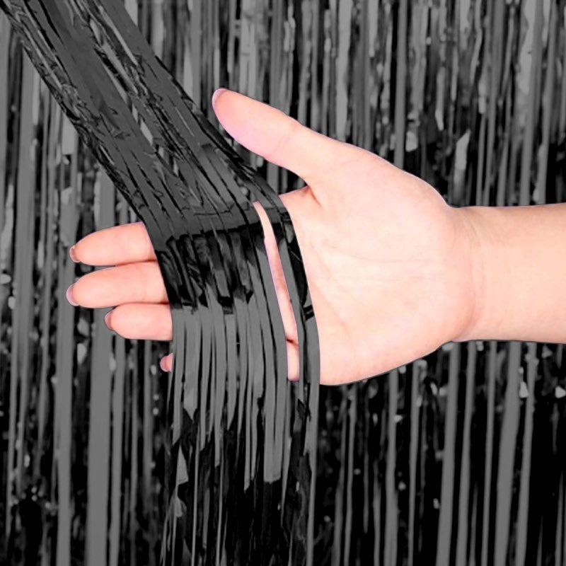 Cortina Negra Guirnaldas Cumpleaños Guirnalda Cumpleaños 2m - Negra 101068 - Rectangular