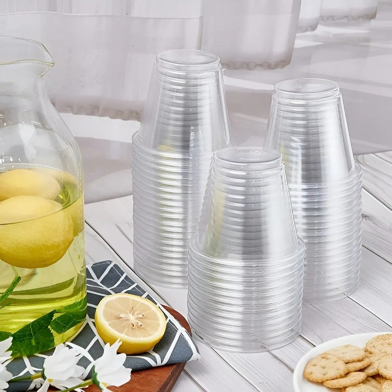 100 Vaso Plastico Vasos Desechables Vaso Pequeño 5oz 148ml Transparente
